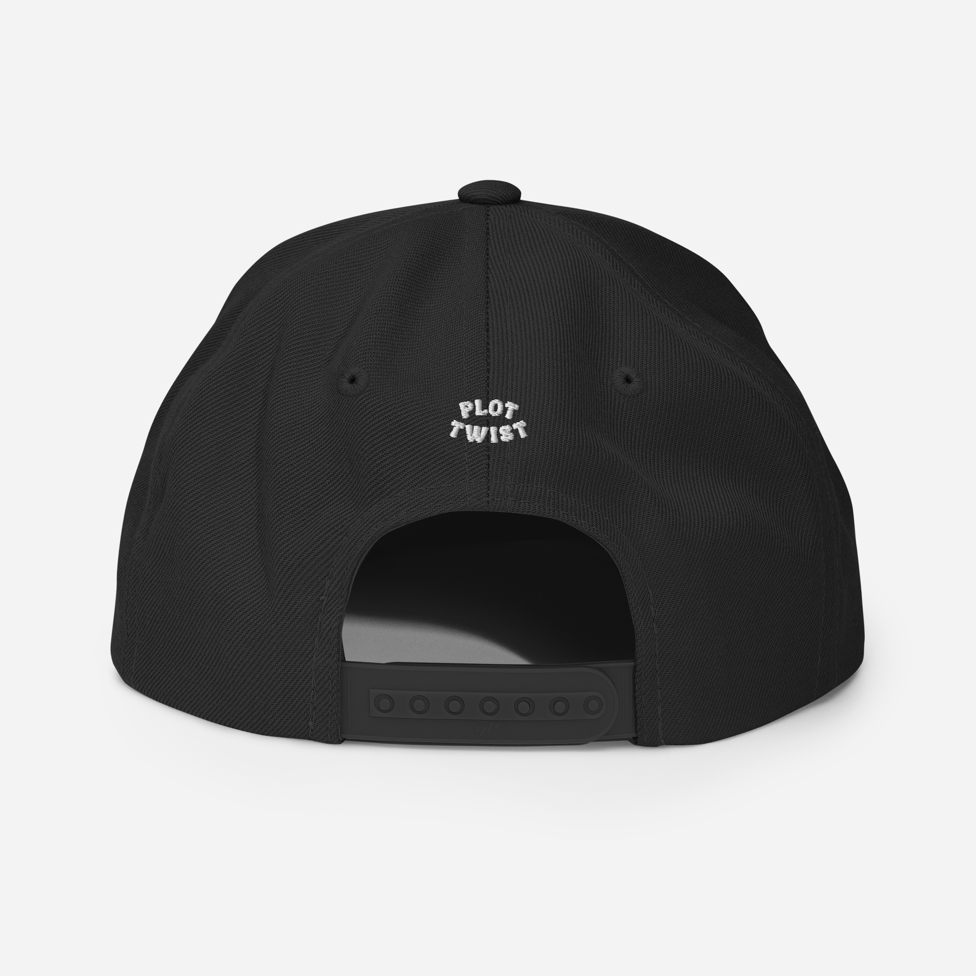 Black embroidered "girl dad" snapback hat back view | Plot Twist
