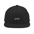 Black embroidered "girl dad" snapback hat front view | Plot Twist