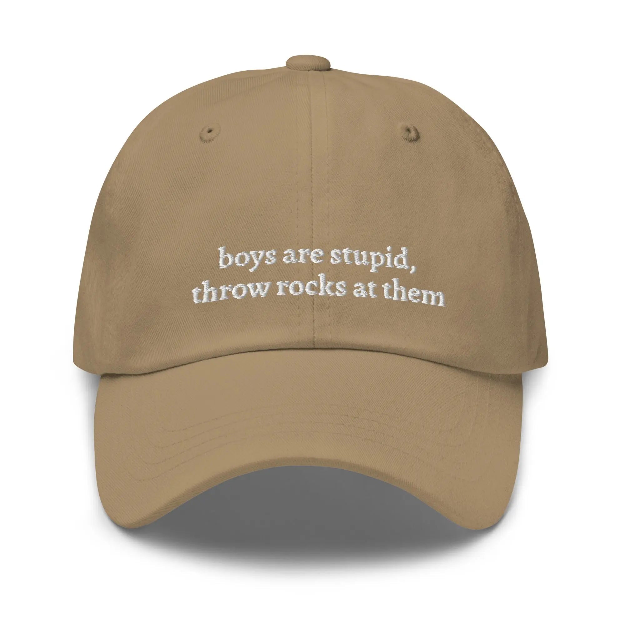 "boys are stupid, throw rocks at them" Dad Hat - Plot Twist - 9207911_7855