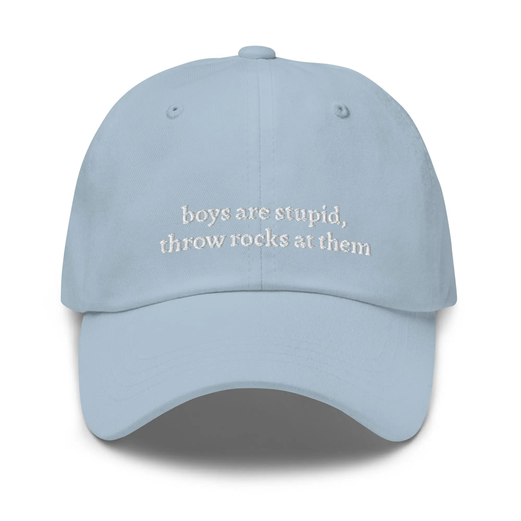 "boys are stupid, throw rocks at them" Dad Hat - Plot Twist - 9207911_7856