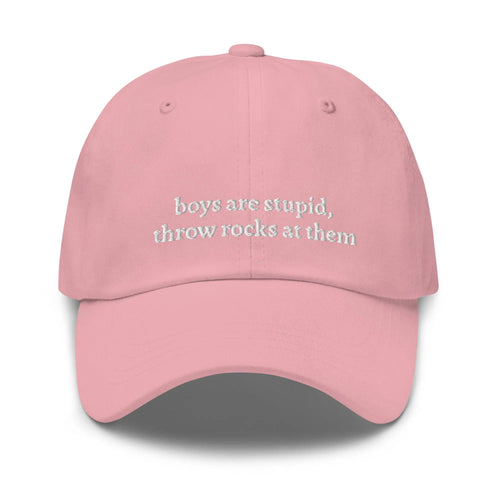 "boys are stupid, throw rocks at them" Dad Hat - Plot Twist - 9207911_7858
