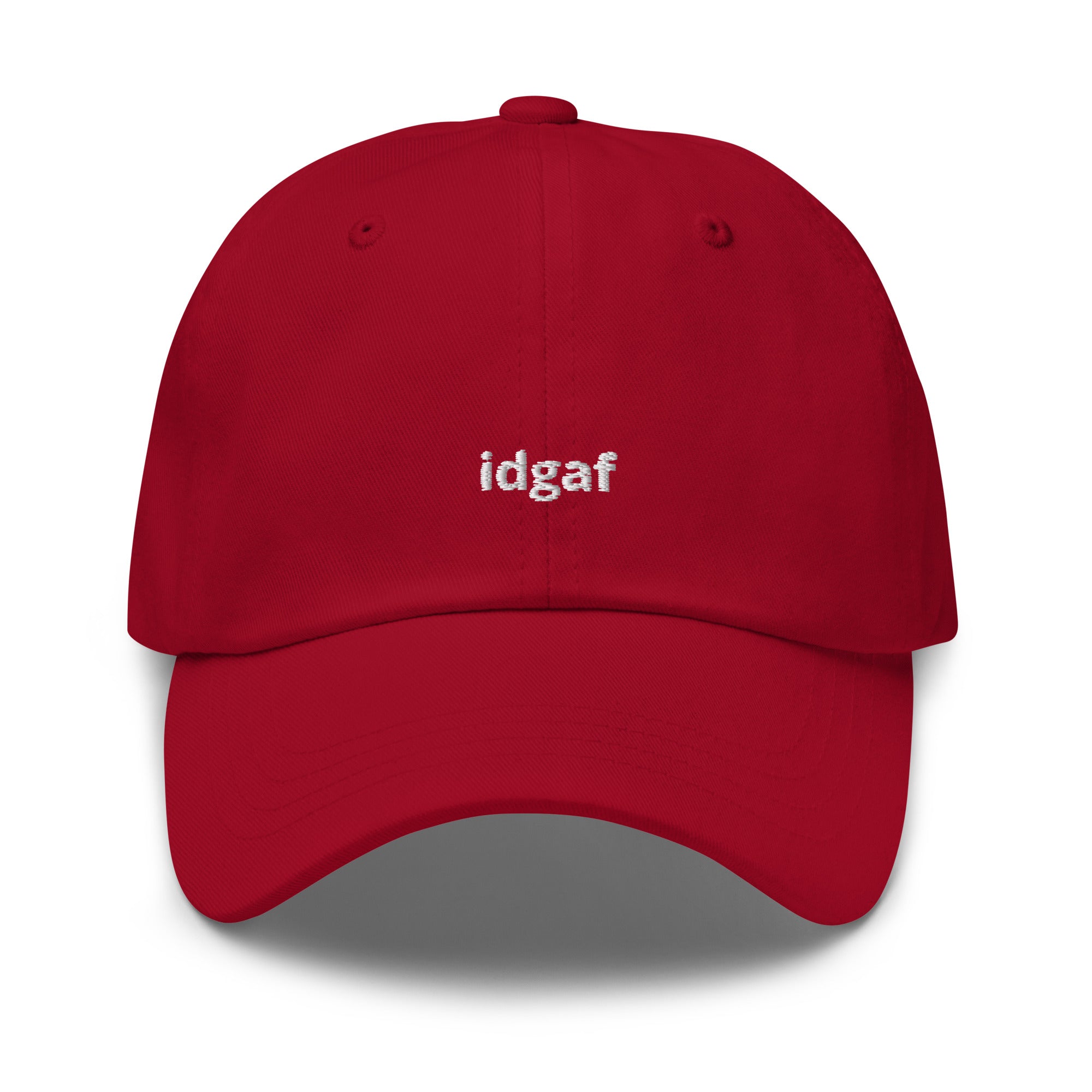 Product"idgaf" classic dad hat cranberry