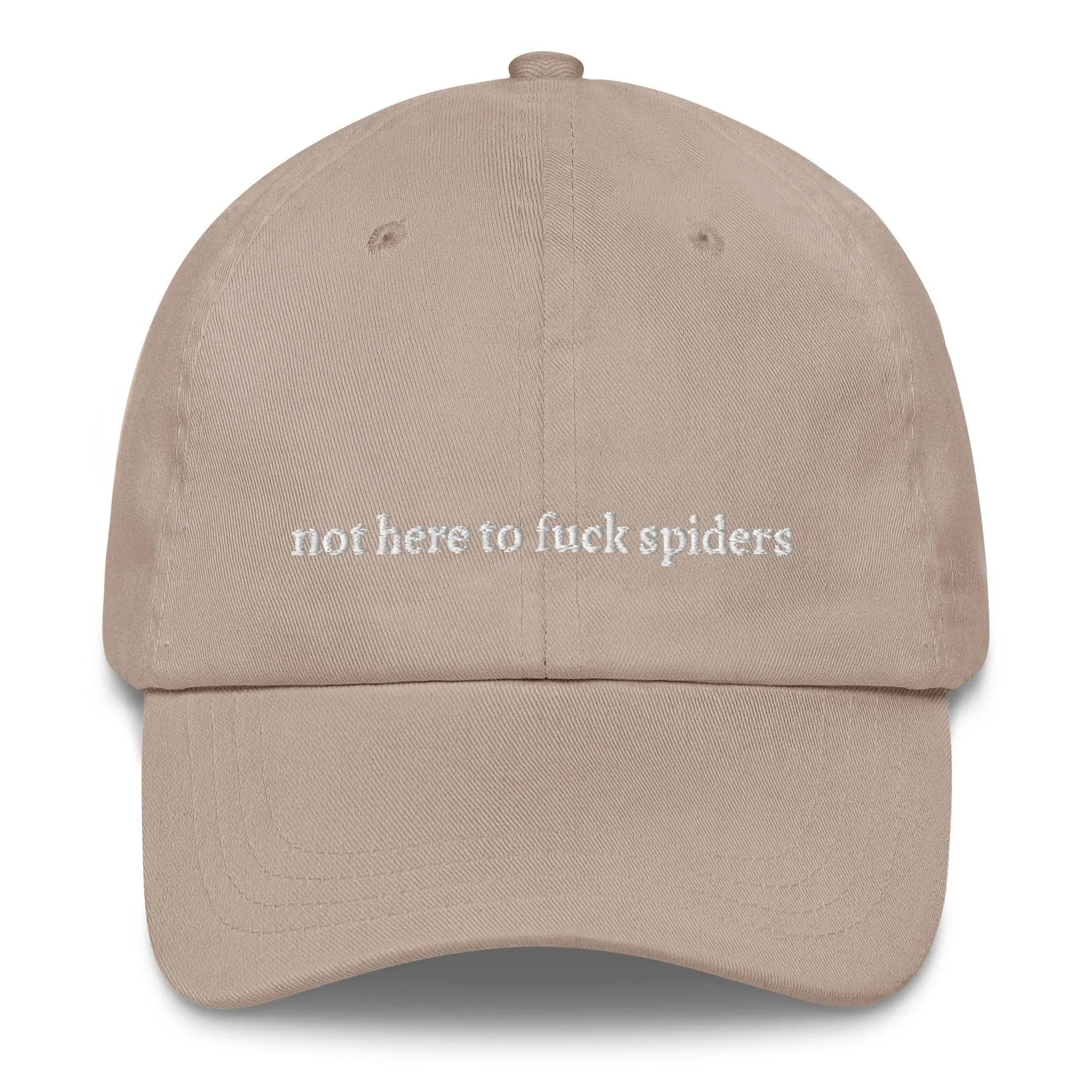 "not here to f*** spiders" Dad Hat - Plot Twist - 2035928_7859