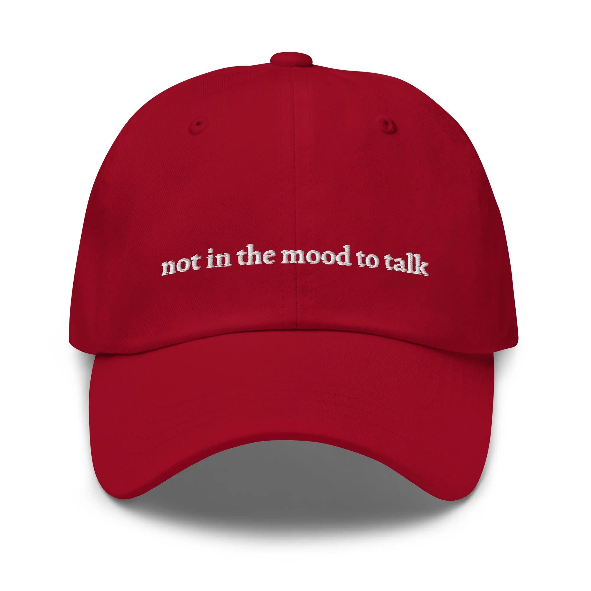 "Not in the Mood to Talk" Dad Hat - Plot Twist - 9486580_12735